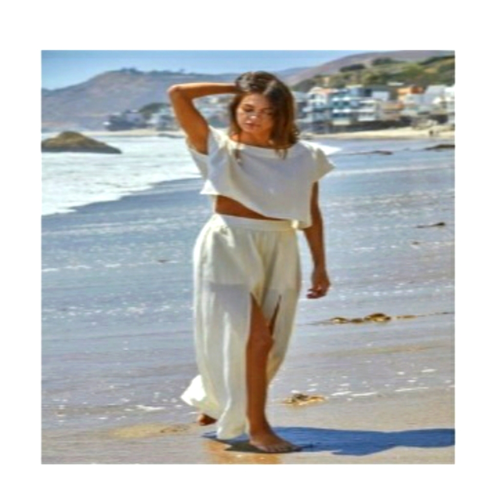 By Together Beachy Front Slit Pant